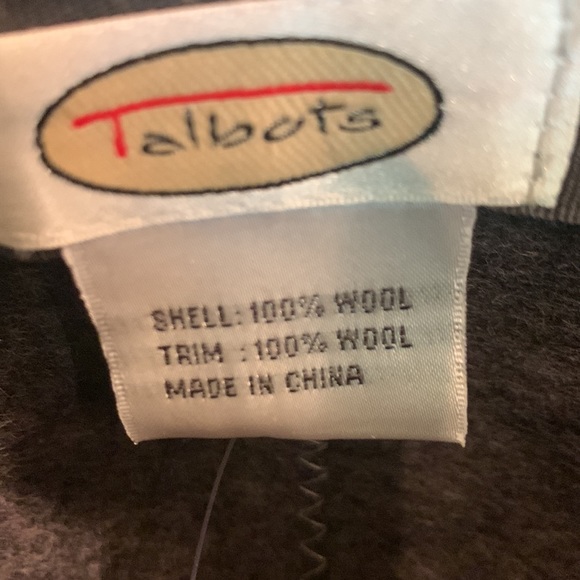 Talbots gray 100% wool hat with bow. - Picture 6 of 9